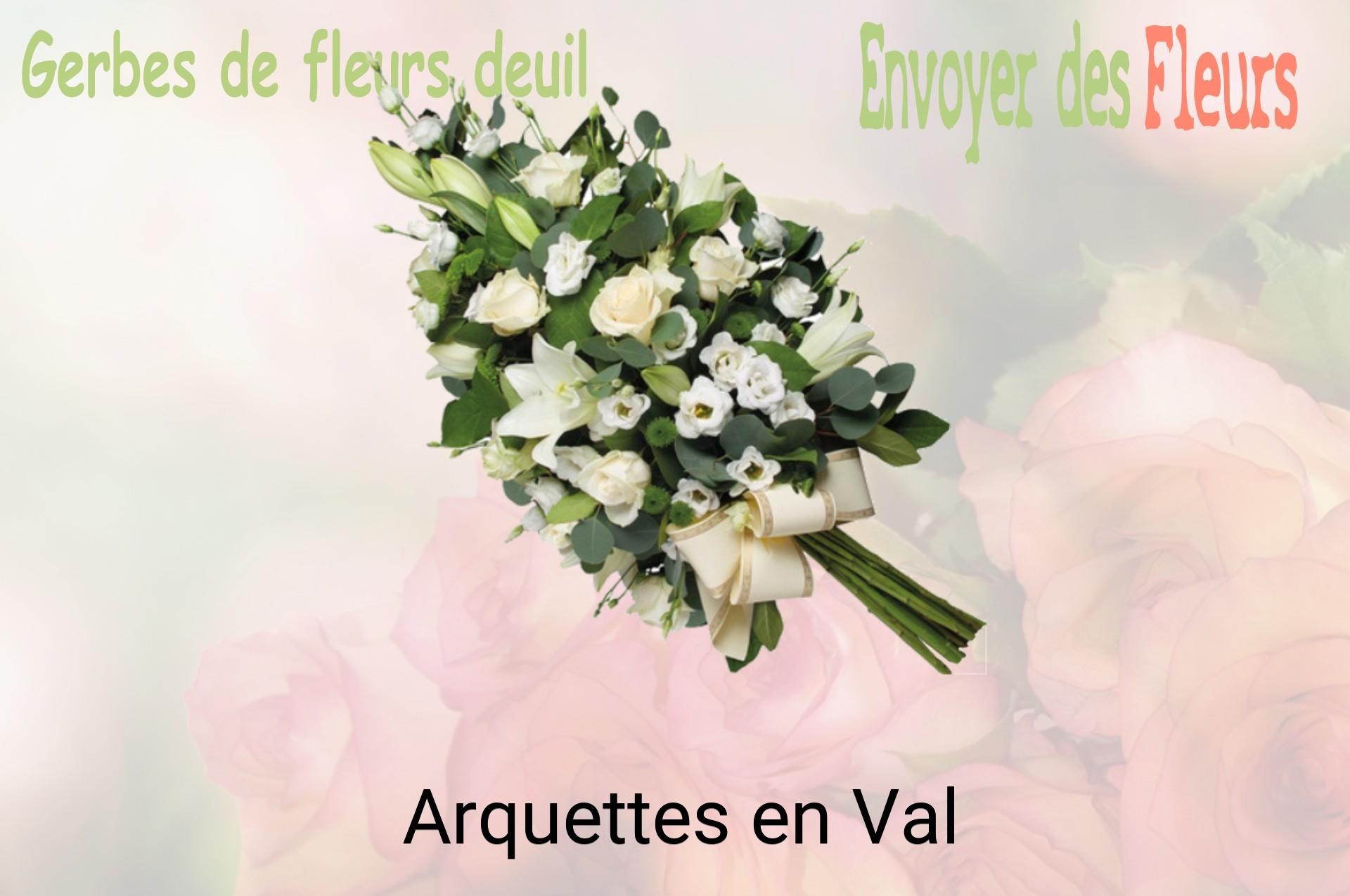 Gerbe de fleurs de deuil livrée à Arquettes-en-Val